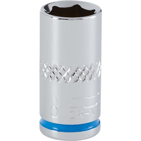 Channellock 1/4 In. Drive 8 mm 6-Point Shallow Metric Socket 398136